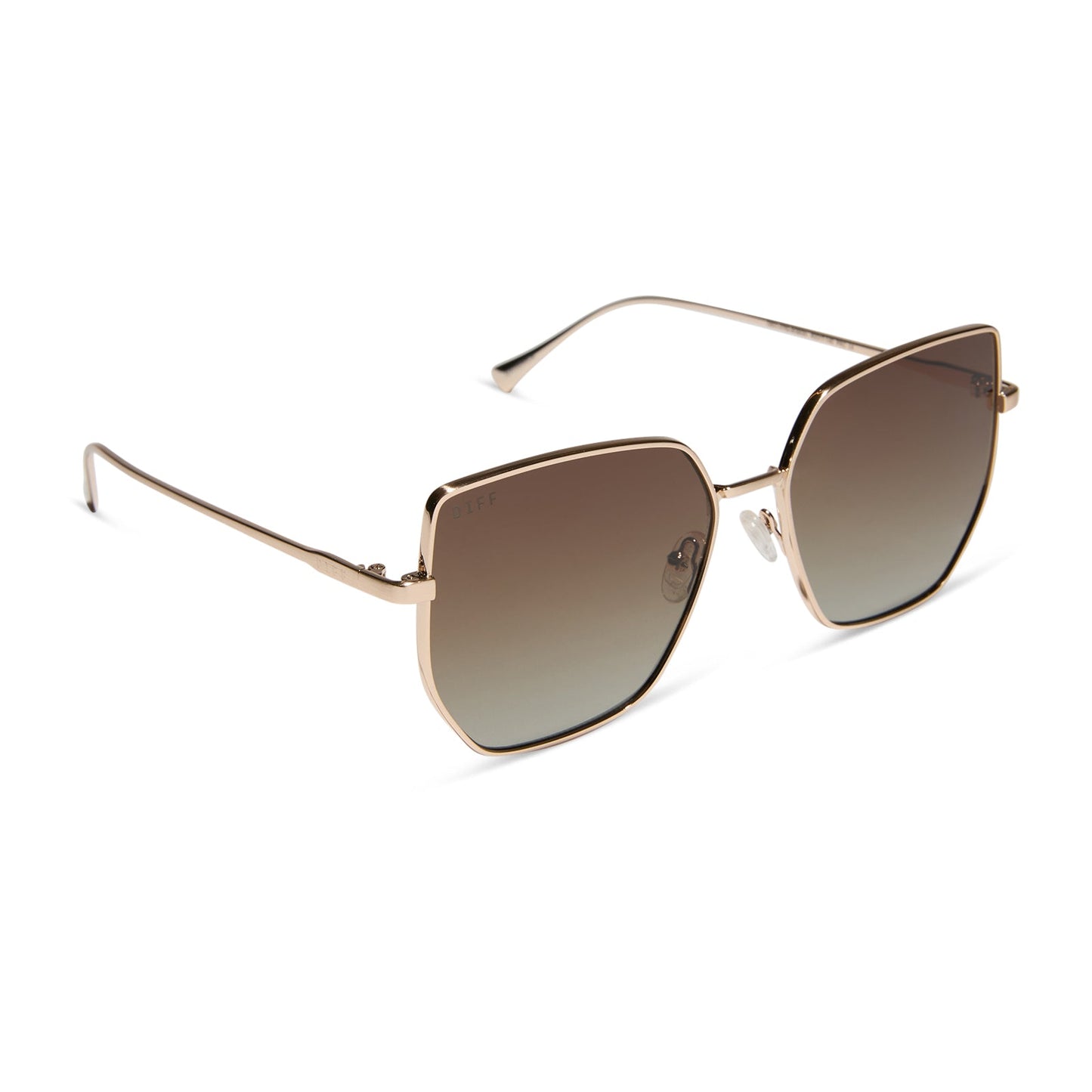 EMILY FAUVER - MAVERICK + BRUSHED GOLD + BROWN GRADIENT SUNGLASSES