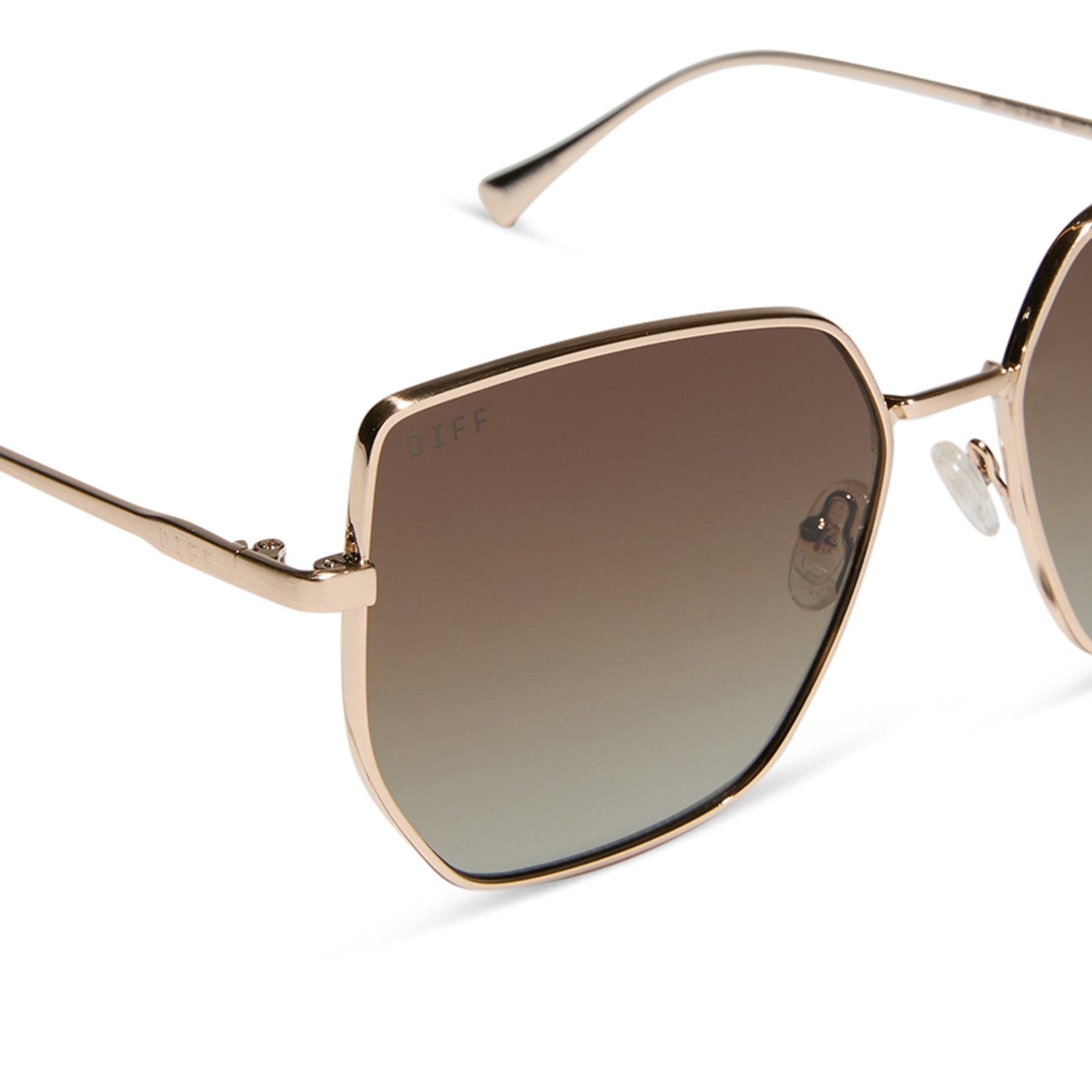 EMILY FAUVER - MAVERICK + BRUSHED GOLD + BROWN GRADIENT SUNGLASSES