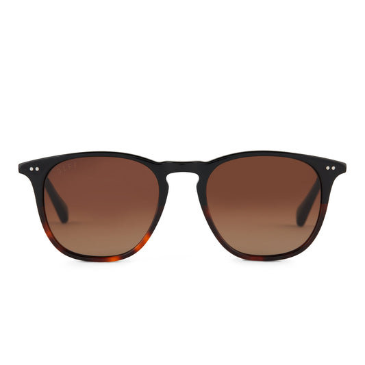 MAXWELL XL - BLACK TORTOISE + BROWN GRADIENT + POLARIZED SUNGLASSES