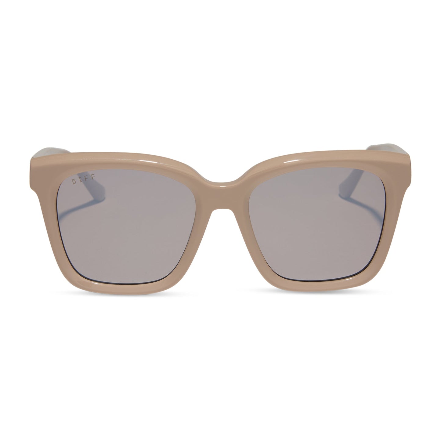 MEREDITH - ALMOND + SILVER FLASH + POLARIZED SUNGLASSES