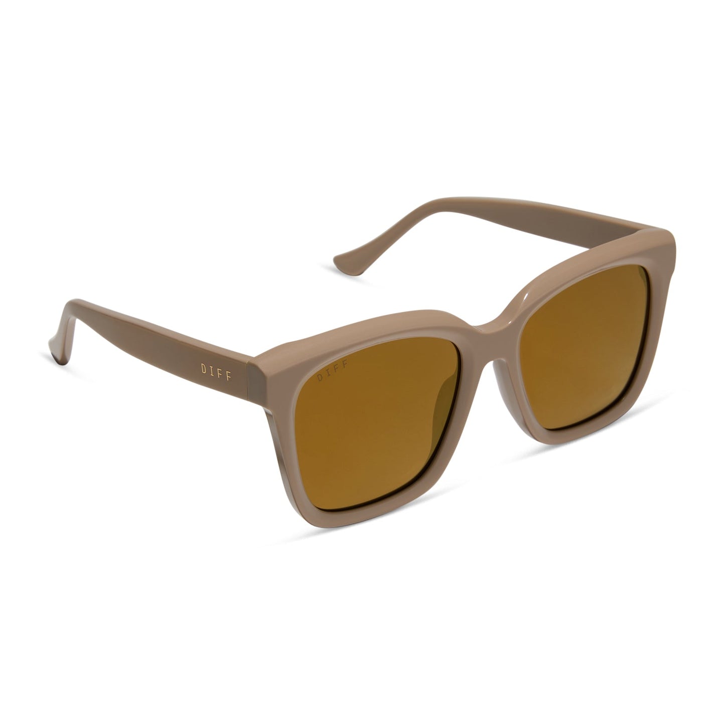 MEREDITH - ALMOND + SILVER FLASH + POLARIZED SUNGLASSES