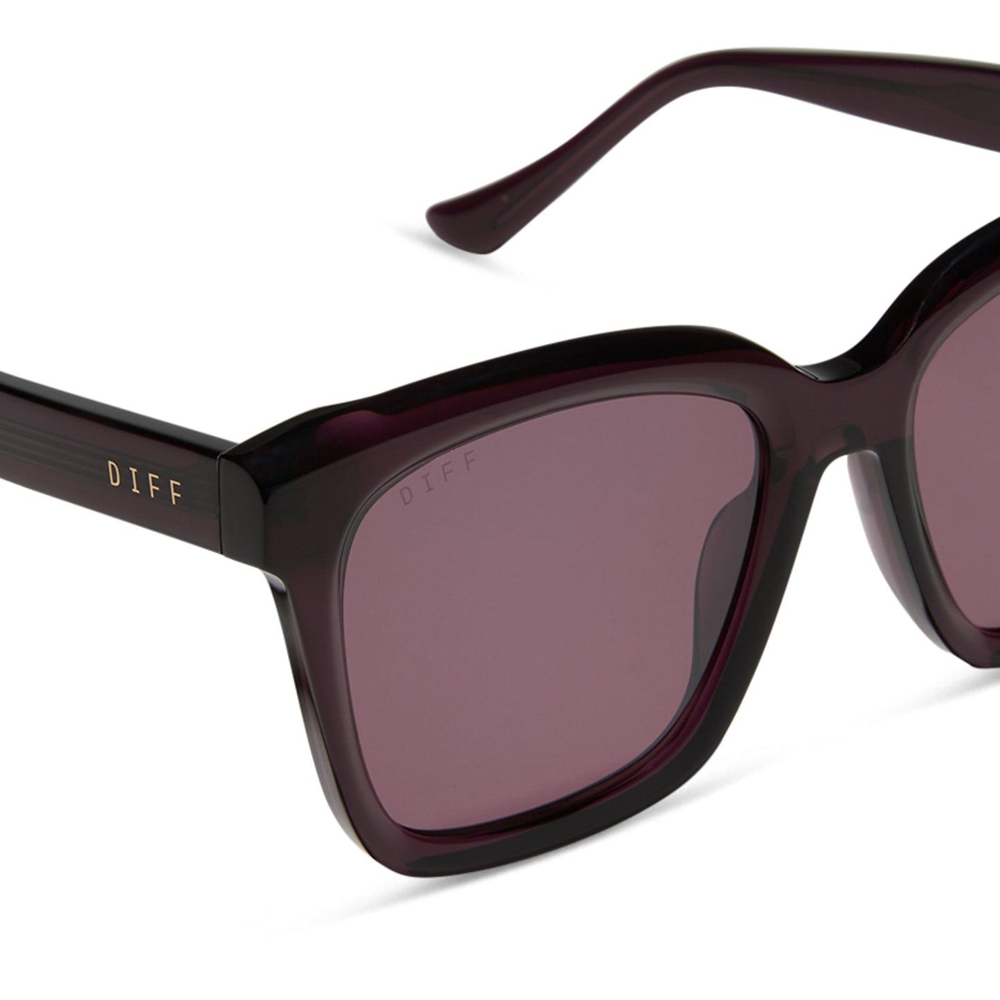 MEREDITH - AUBERGINE + AUBERGINE + SILVER FLASH SUNGLASSES