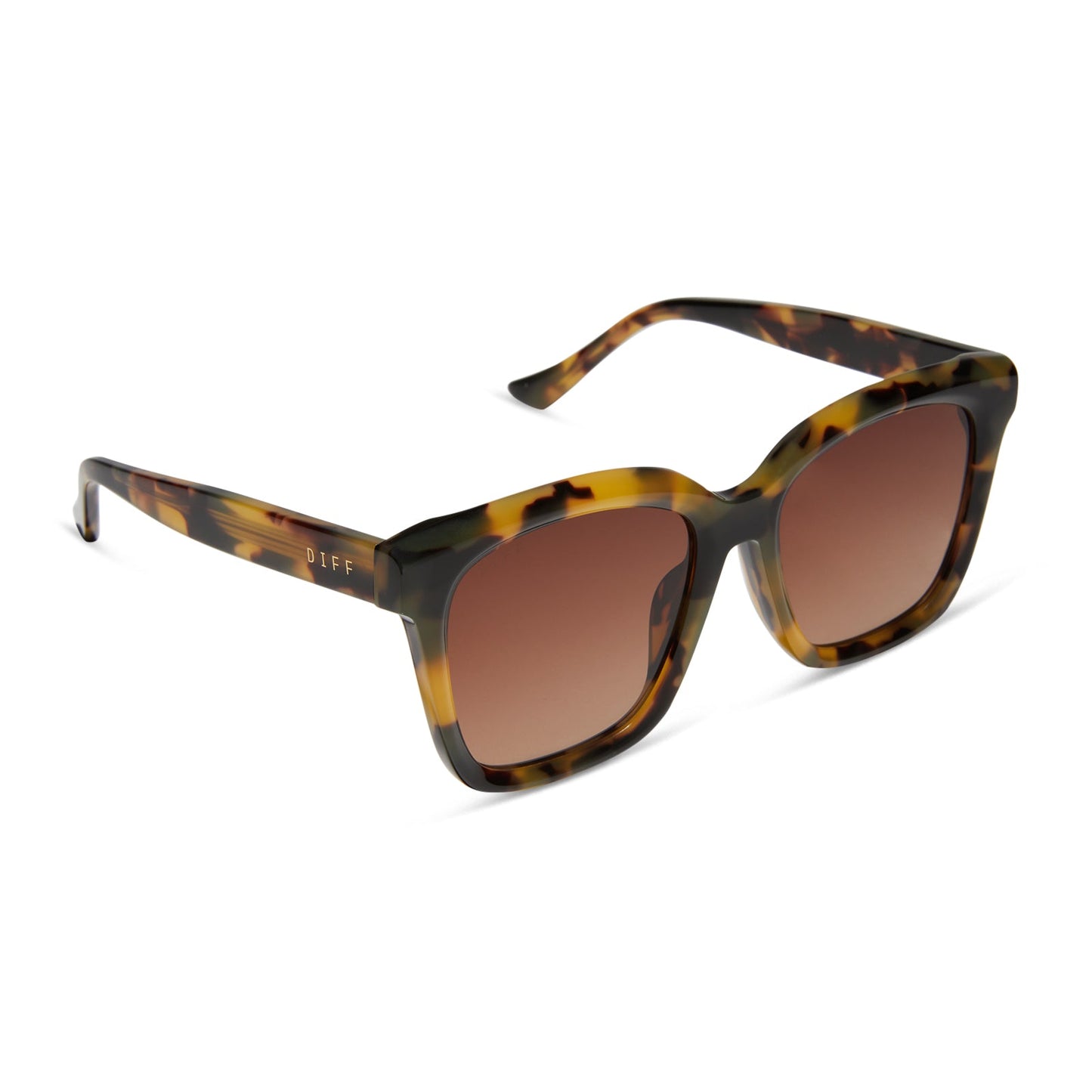 MEREDITH - BROWN KOMBU + BROWN GRADIENT SUNGLASSES