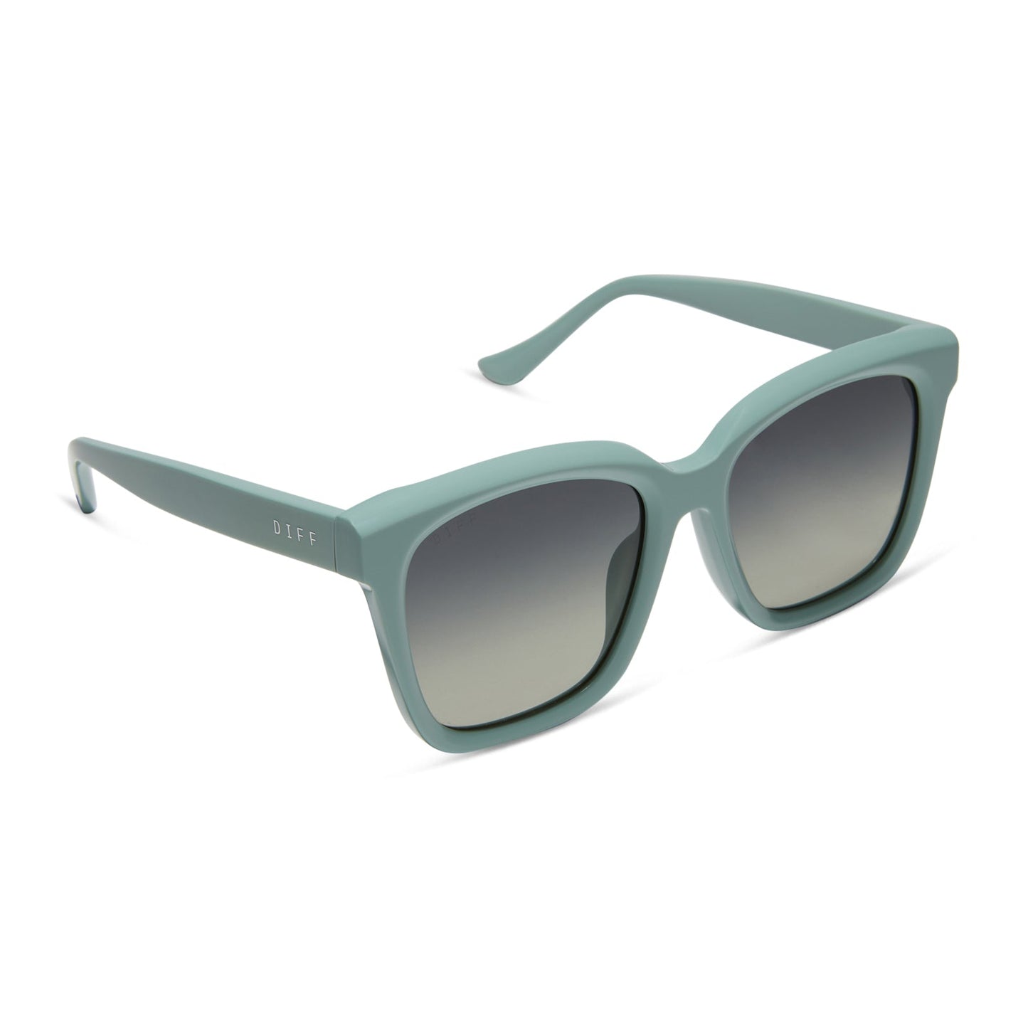 MEREDITH - STEEL TEAL + GREY GRADIENT + POLARIZED SUNGLASSES