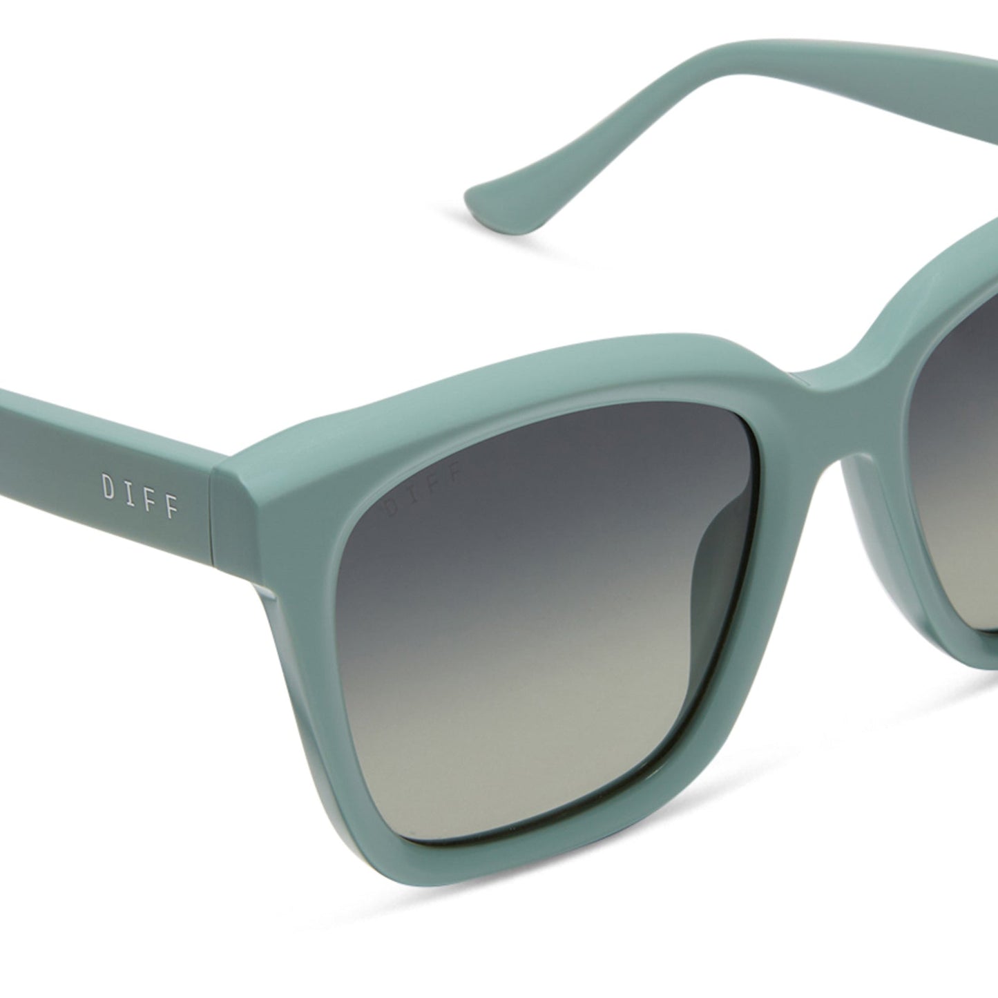 MEREDITH - STEEL TEAL + GREY GRADIENT + POLARIZED SUNGLASSES