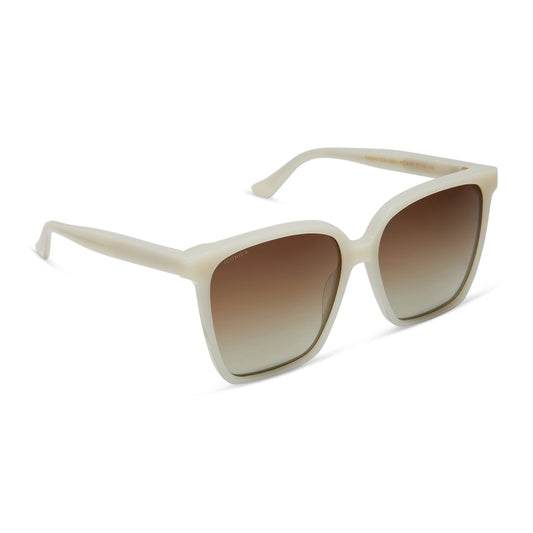 NAOMI - MERINGUE + BROWN GRADIENT + POLARIZED SUNGLASSES