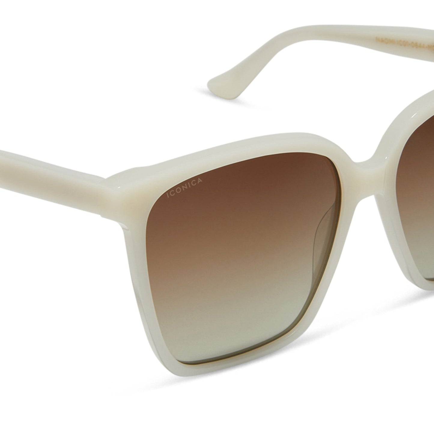 NAOMI - MERINGUE + BROWN GRADIENT + POLARIZED SUNGLASSES