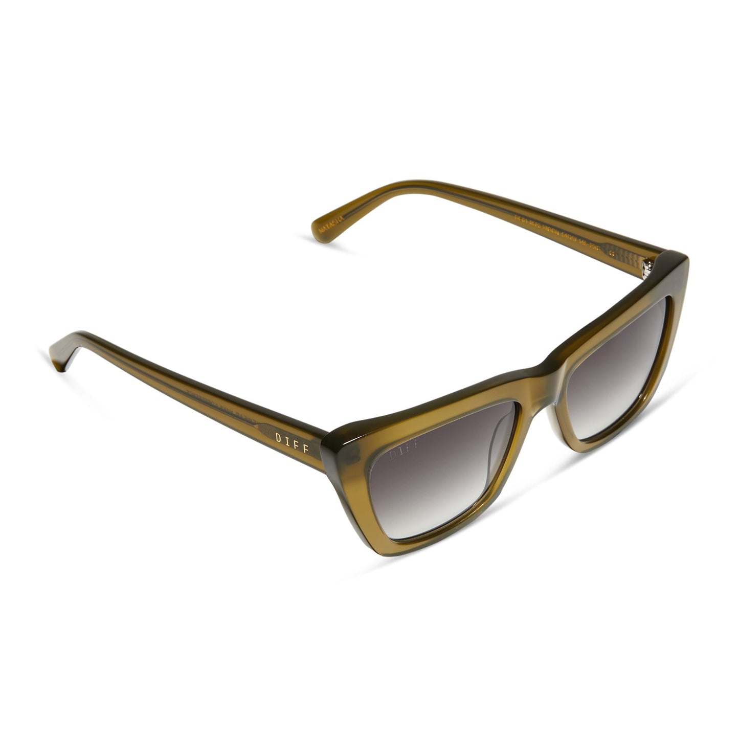 NATASHA - RICH OLIVE + GREY GRADIENT SUNGLASSES