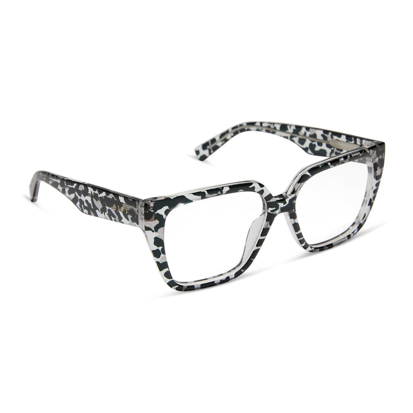 OLIVE - CLEAR LEOPARD + PRESCRIPTION GLASSES