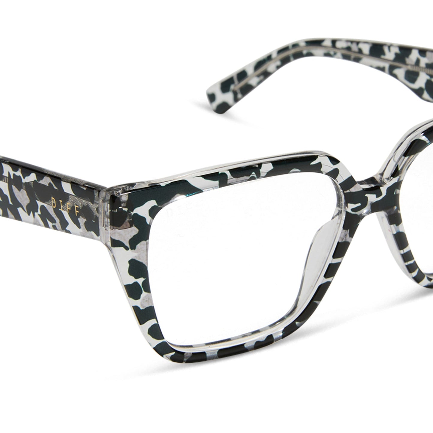 OLIVE - CLEAR LEOPARD + PRESCRIPTION GLASSES