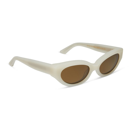 PETRA - MERINGUE + BROWN + POLARIZED SUNGLASSES