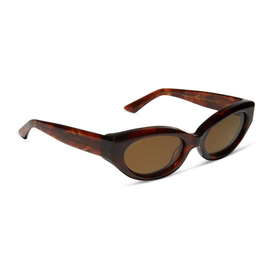 PETRA - SALTED CARAMEL TORTOISE + BROWN + POLARIZED SUNGLASSES