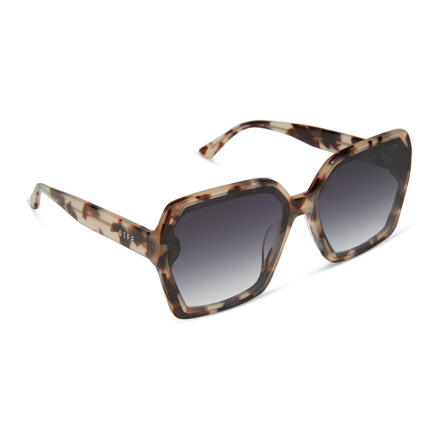 PRESLEY - CREAM TORTOISE + GREY GRADIENT SUNGLASSES