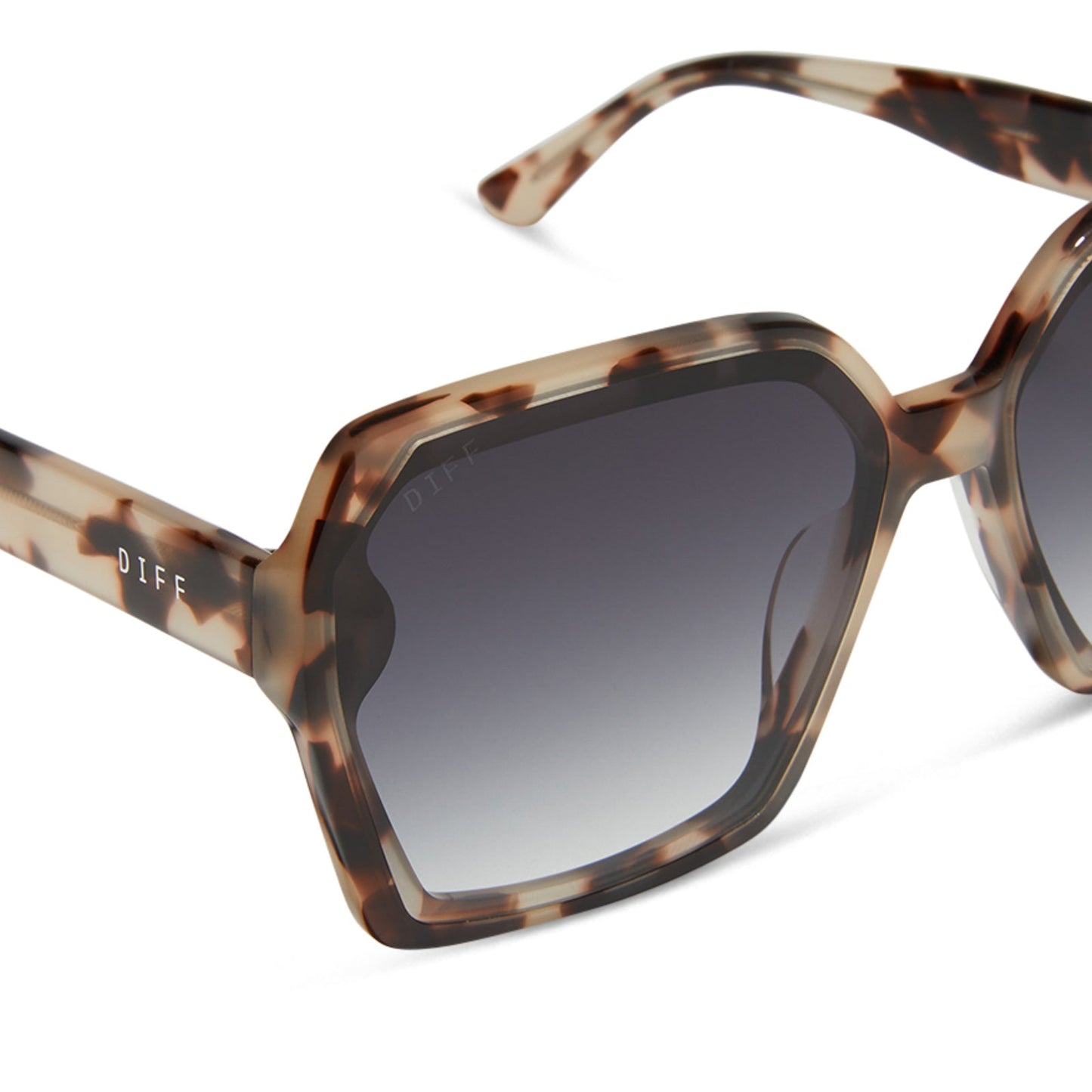 PRESLEY - CREAM TORTOISE + GREY GRADIENT SUNGLASSES