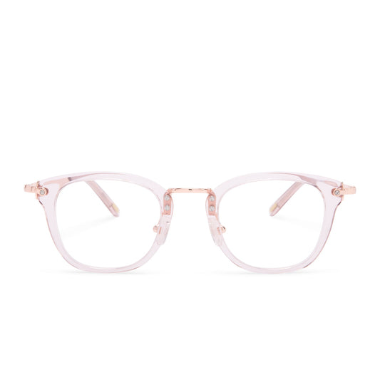 RUE - LIGHT PINK CRYSTAL + PRESCRIPTION GLASSES