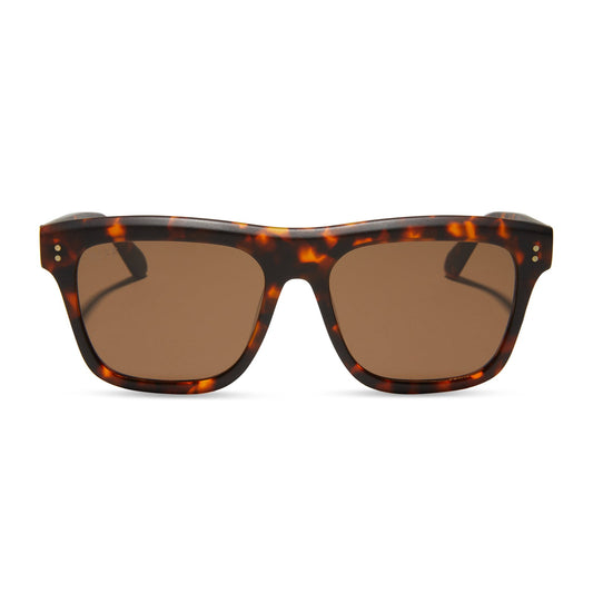 SAMMY - MATTE RICH TORTOISE + BROWN + POLARIZED SUNGLASSES