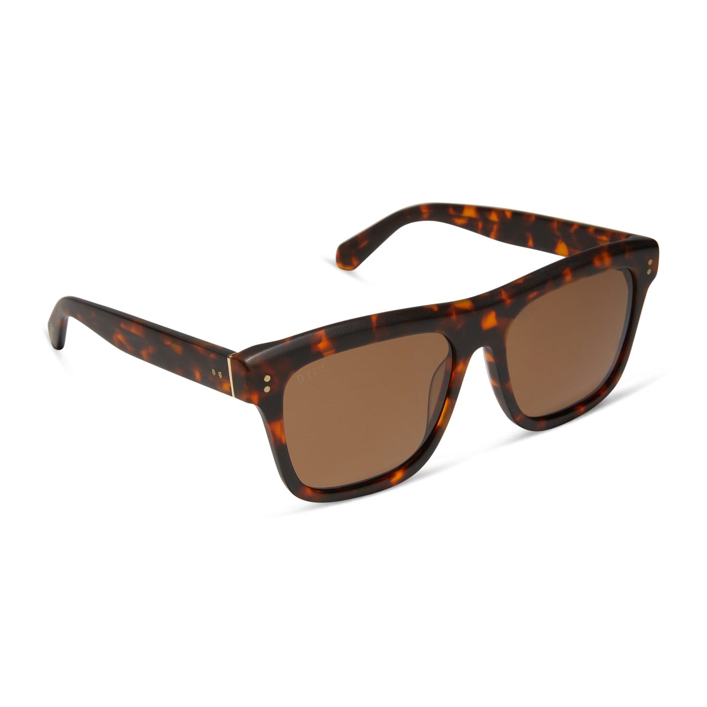 SAMMY - MATTE RICH TORTOISE + BROWN + POLARIZED SUNGLASSES