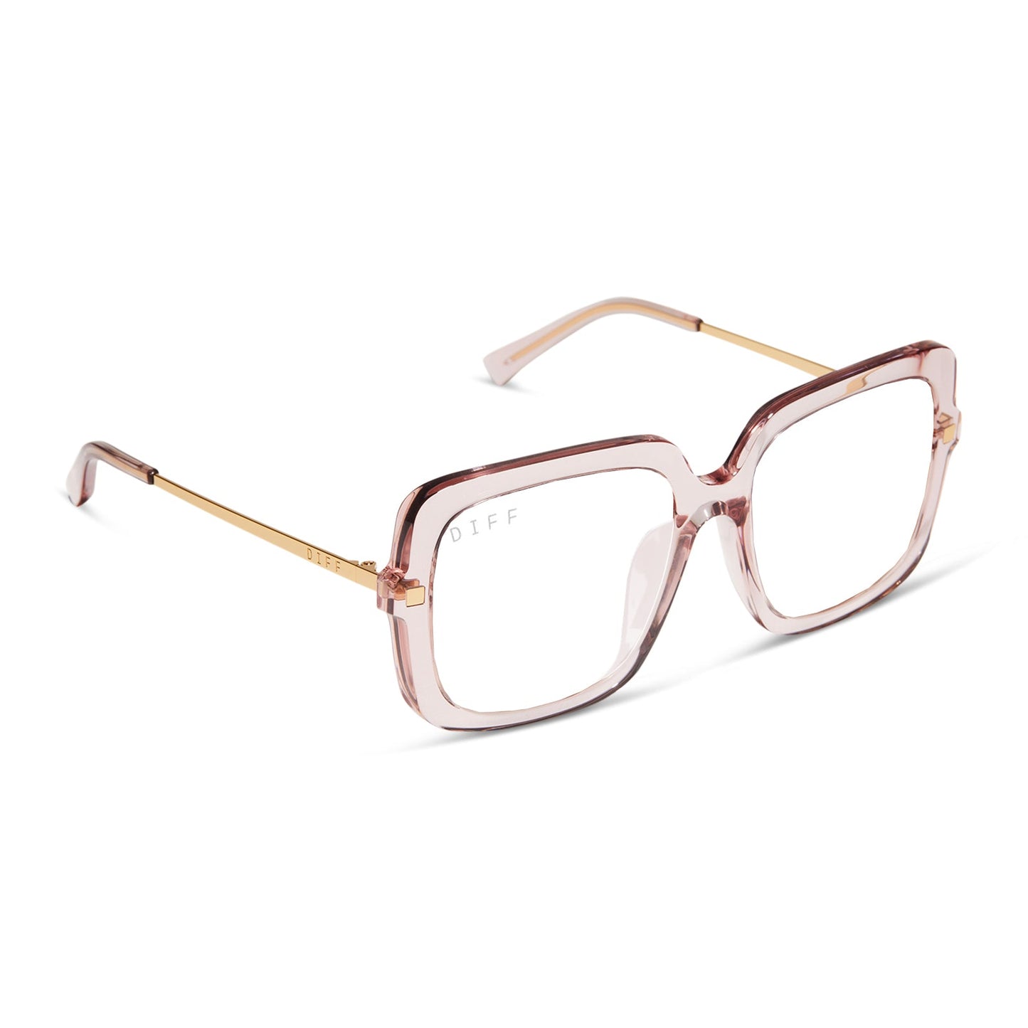 SANDRA - LIGHT PINK CRYSTAL + PRESCRIPTION GLASSES