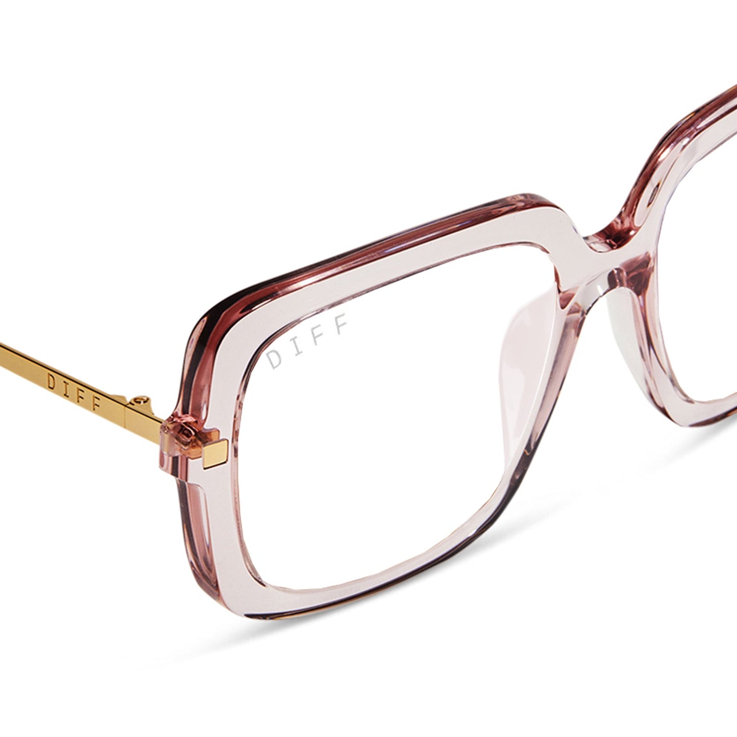 SANDRA - LIGHT PINK CRYSTAL + PRESCRIPTION GLASSES