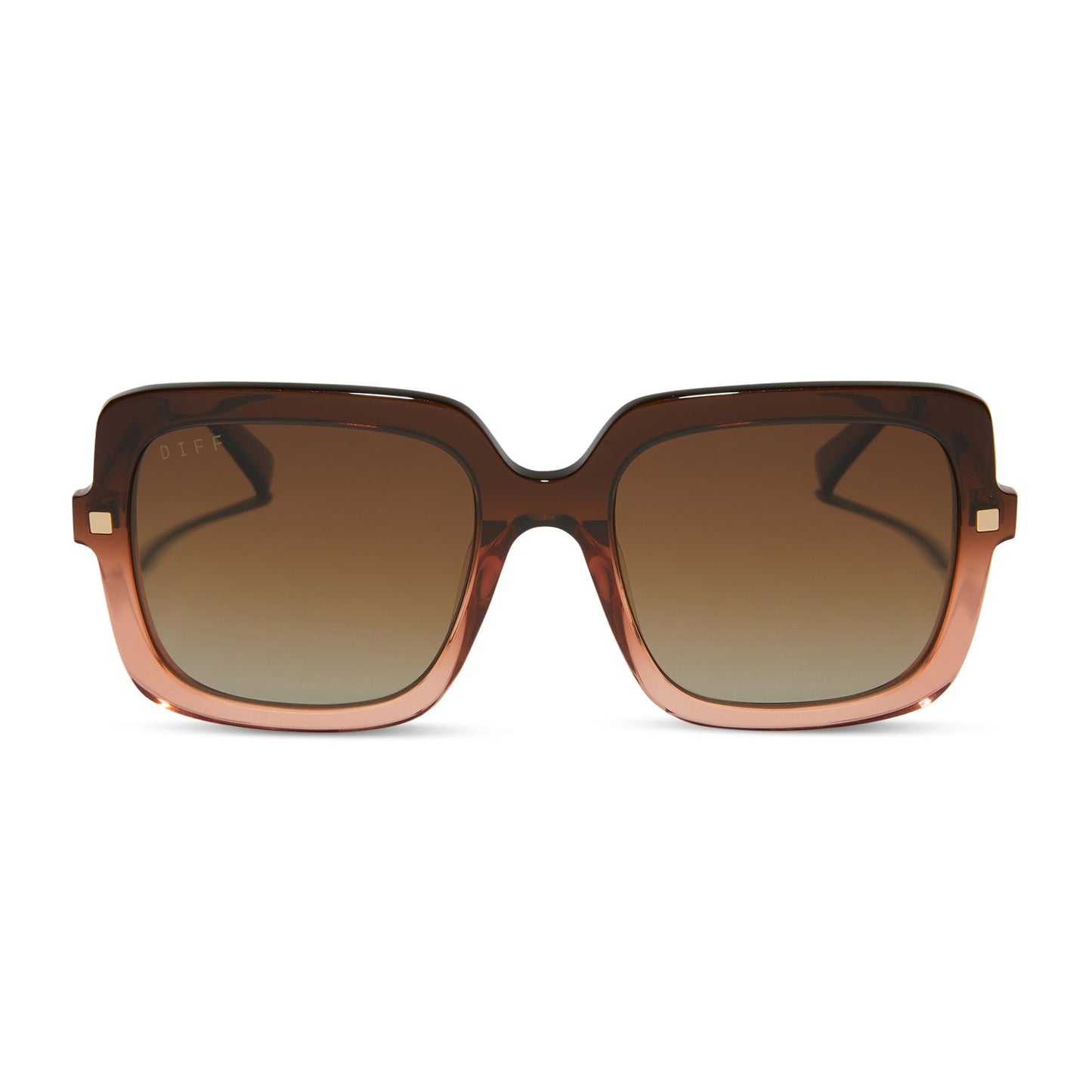 SANDRA - TAUPE OMBRE CRYSTAL + BROWN GRADIENT + POLARIZED SUNGLASSES