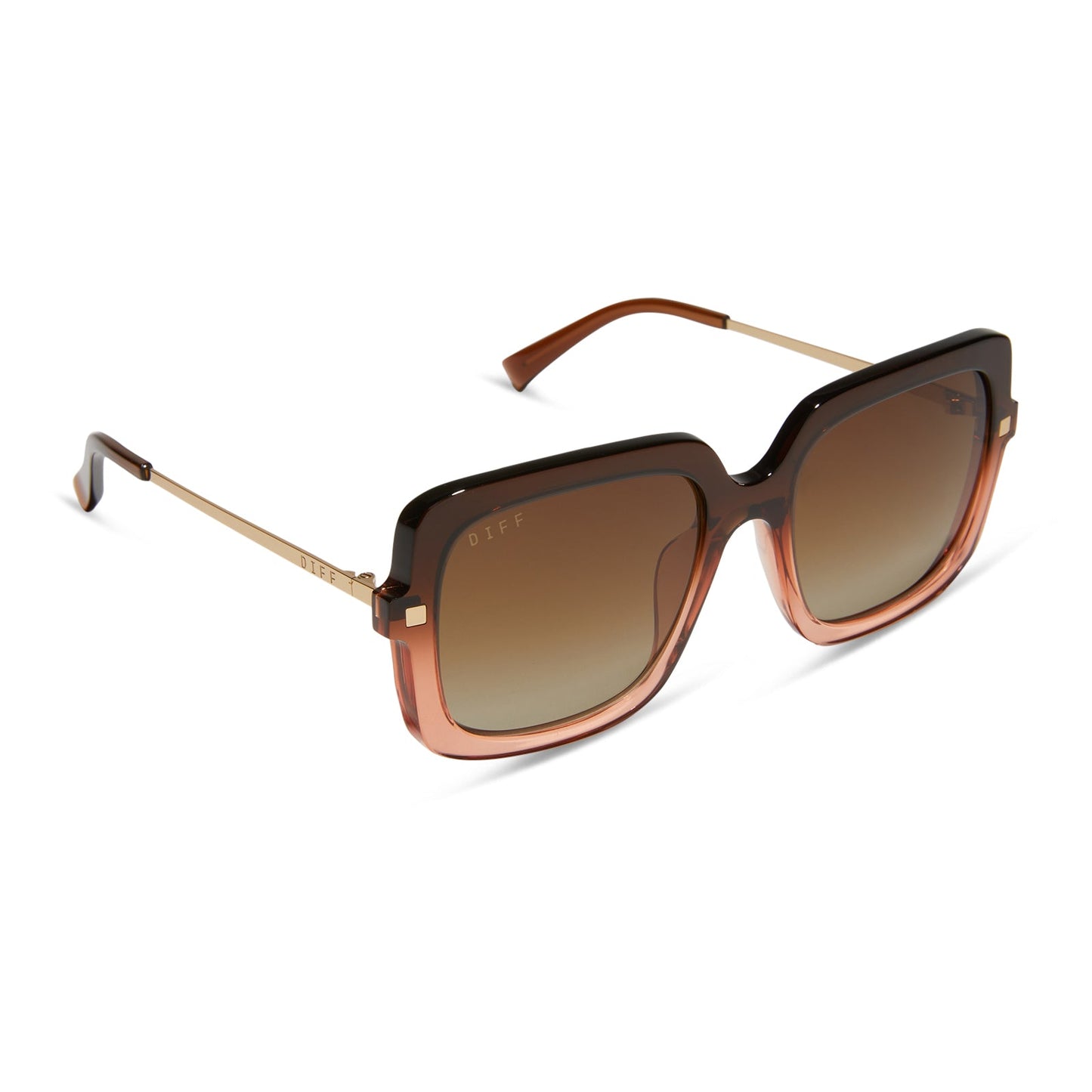 SANDRA - TAUPE OMBRE CRYSTAL + BROWN GRADIENT + POLARIZED SUNGLASSES