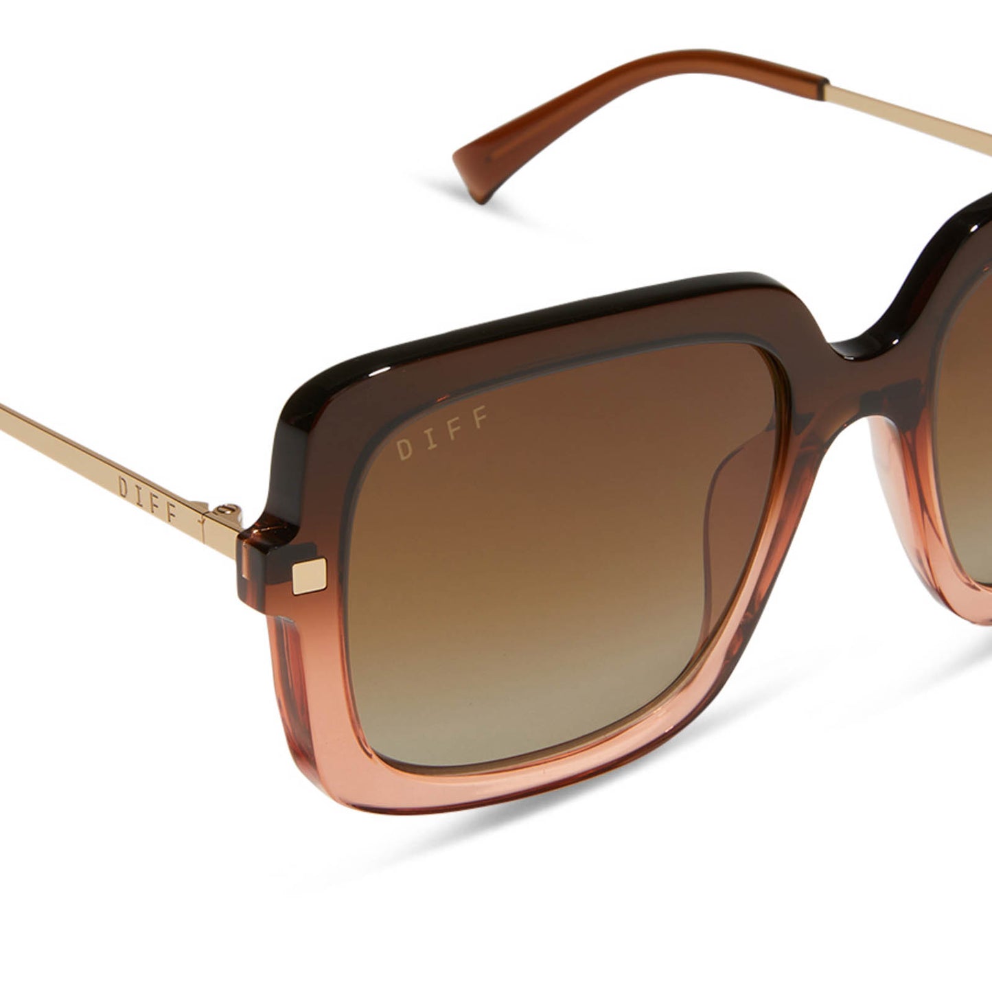 SANDRA - TAUPE OMBRE CRYSTAL + BROWN GRADIENT + POLARIZED SUNGLASSES