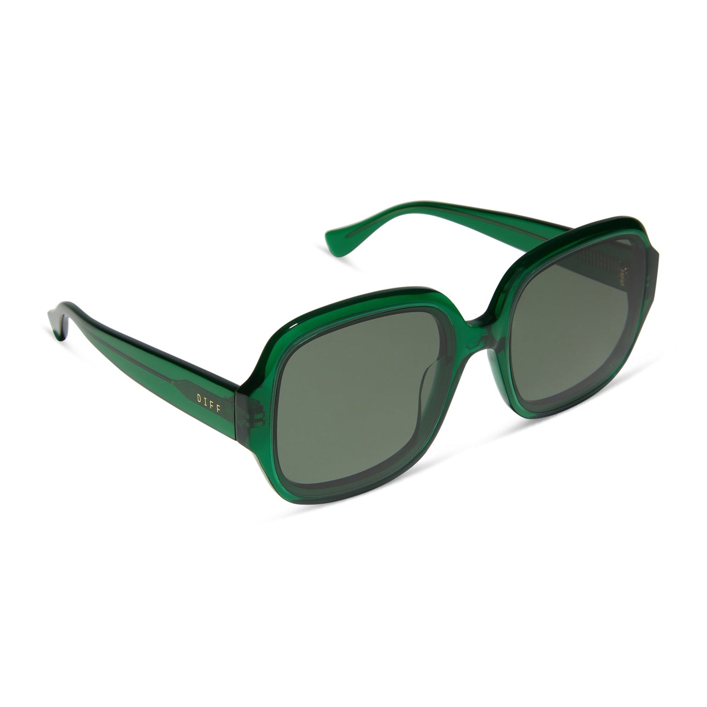 SERAPHINA - PALM GREEN CRYSTAL + G15 SUNGLASSES