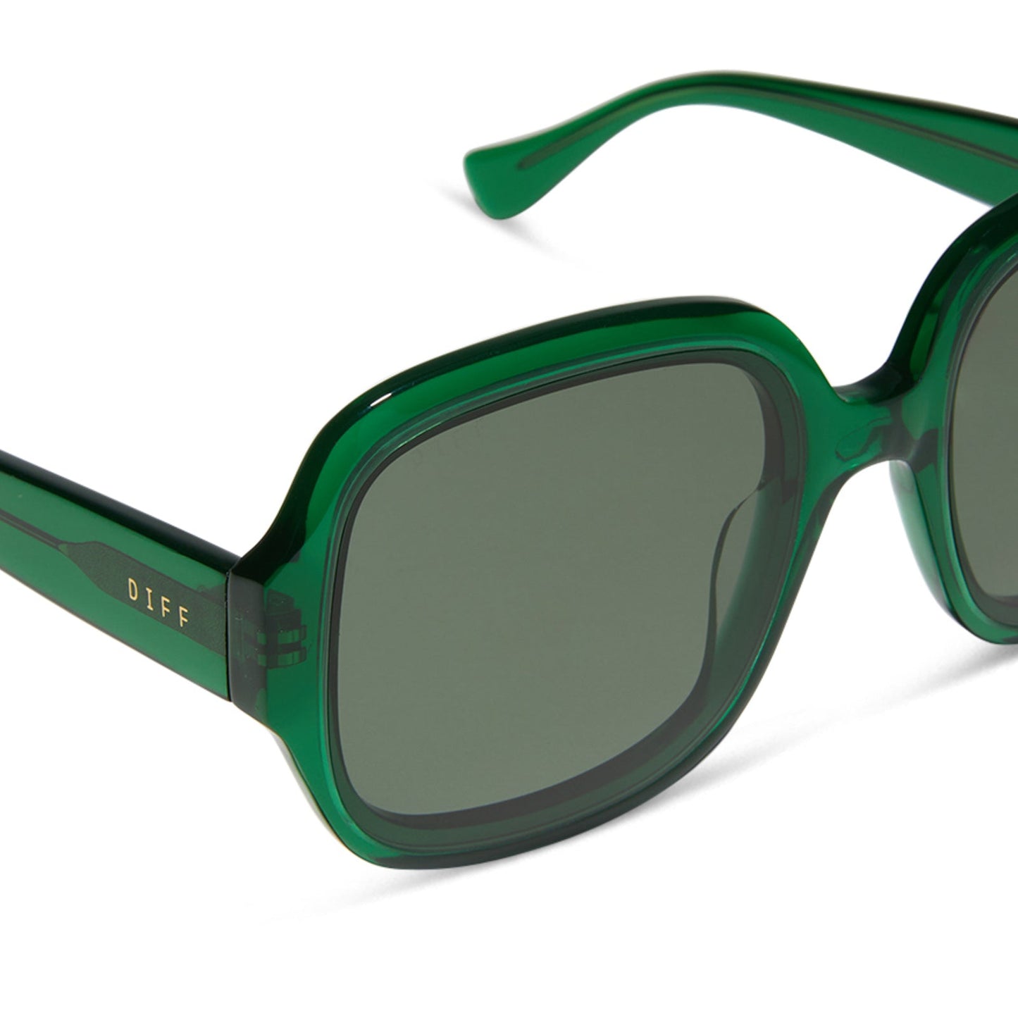 SERAPHINA - PALM GREEN CRYSTAL + G15 SUNGLASSES