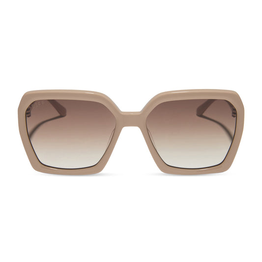 SLOANE - ALMOND + BROWN GRADIENT SUNGLASSES