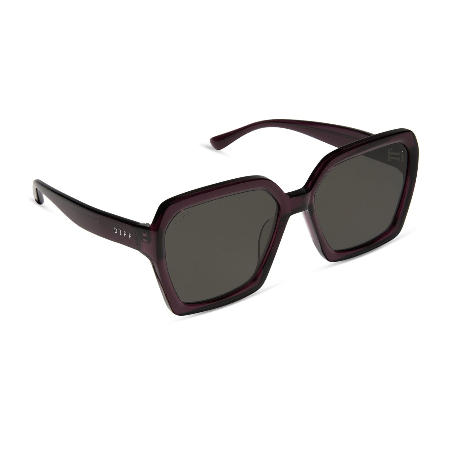 SLOANE - AUBERGINE + GREY SUNGLASSES