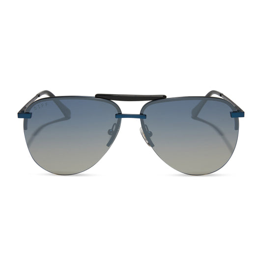 TAHOE - DEEP NAVY METAL + AEGEAN BLUE FLASH + POLARIZED SUNGLASSES