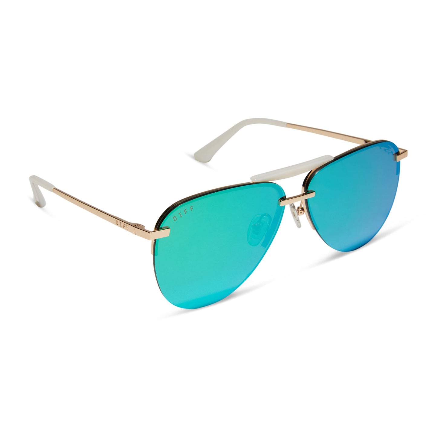 TAHOE - GOLD + GREEN MIRROR SUNGLASSES