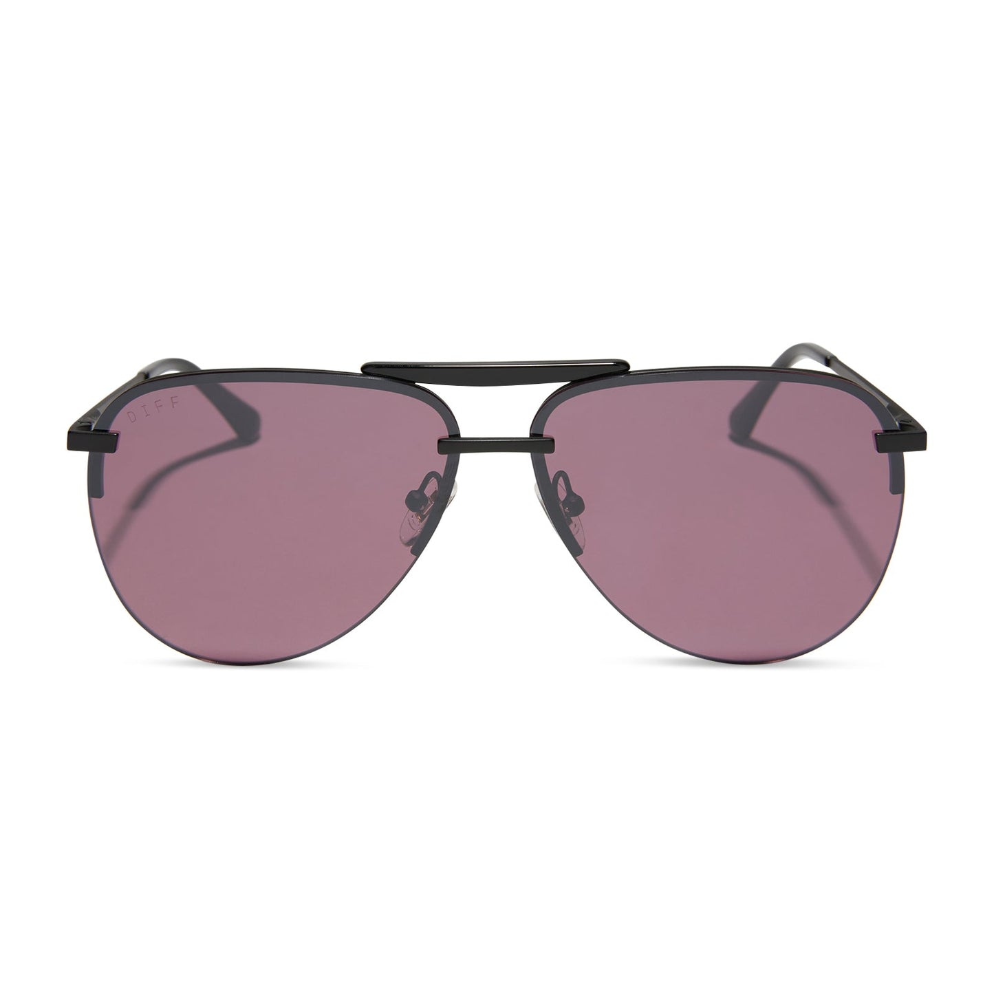 TAHOE - MATTE BLACK + BLACK TEMPLE TIPS + AUBERGINE + SILVER FLASH SUNGLASSES