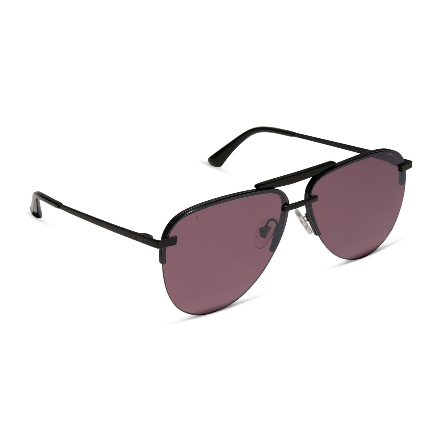 TAHOE - MATTE BLACK + BLACK TEMPLE TIPS + AUBERGINE + SILVER FLASH SUNGLASSES