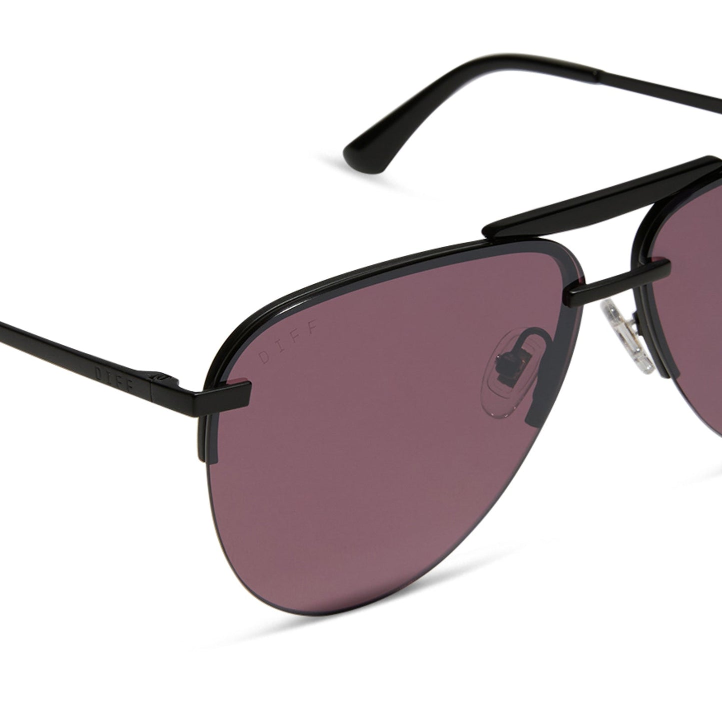 TAHOE - MATTE BLACK + BLACK TEMPLE TIPS + AUBERGINE + SILVER FLASH SUNGLASSES