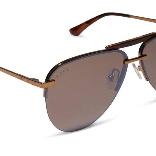 TAHOE - SEQUOIA TORTOISE + BROWN GOLD FLASH SUNGLASSES