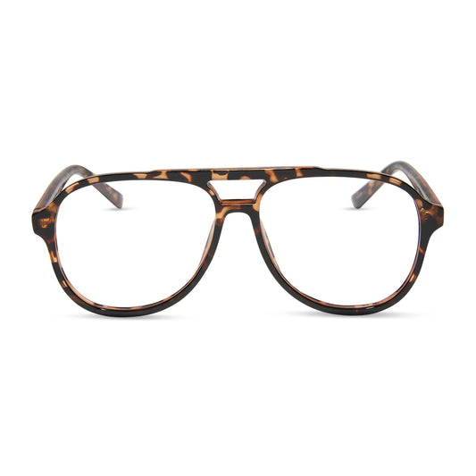 TATUM - ESPRESSO TORTOISE + BLUE LIGHT READERS