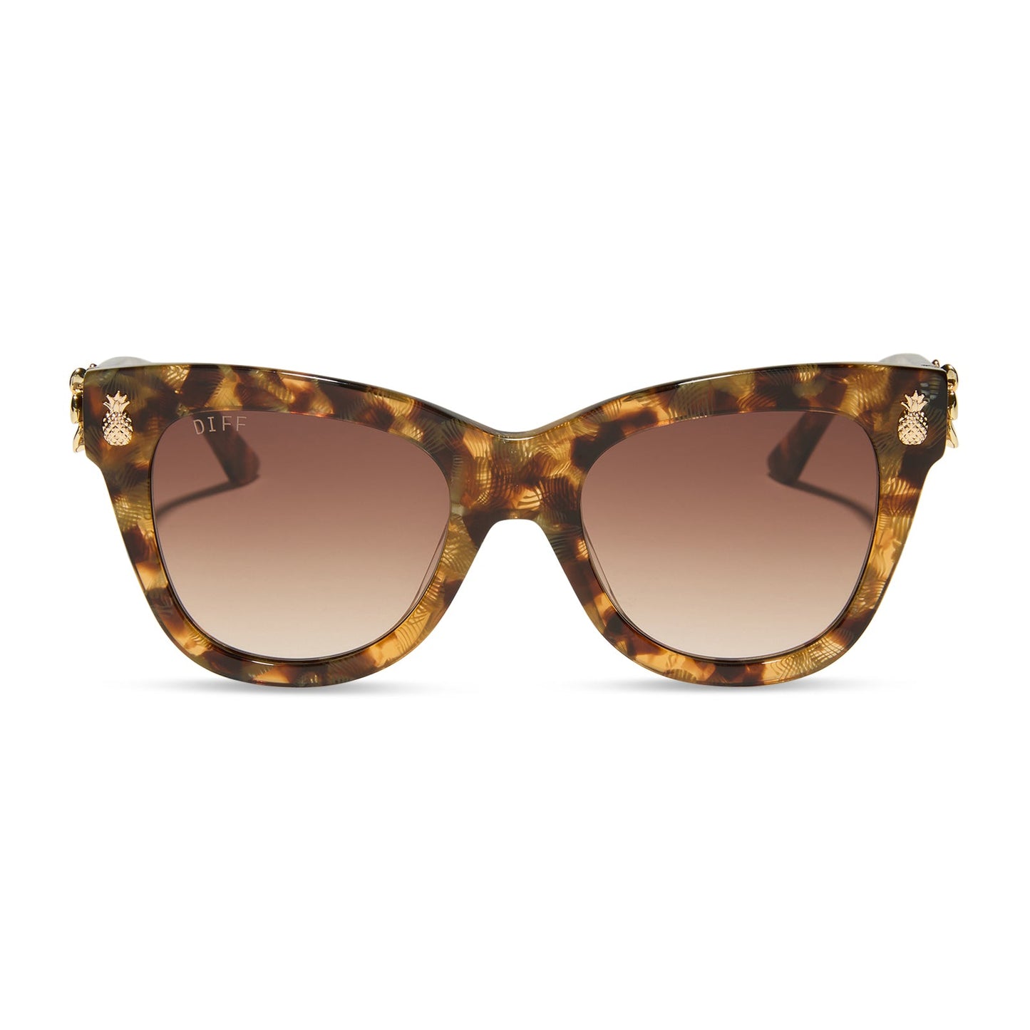 THE WHITE LOTUS - HAWAII + COCONUT PALM TORTOISE + BROWN SUGAR GRADIENT SUNGLASSES