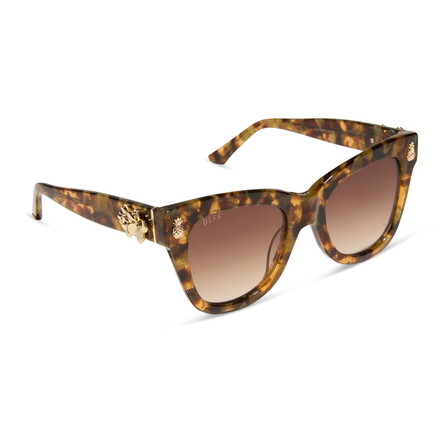 THE WHITE LOTUS - HAWAII + COCONUT PALM TORTOISE + BROWN SUGAR GRADIENT SUNGLASSES