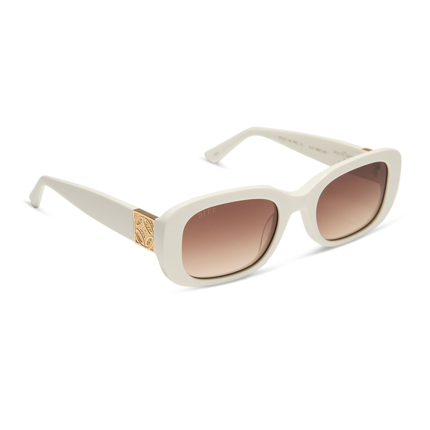 THE WHITE LOTUS - ITALY + WHITE IVORY + RICH BROWN GRADIENT SUNGLASSES