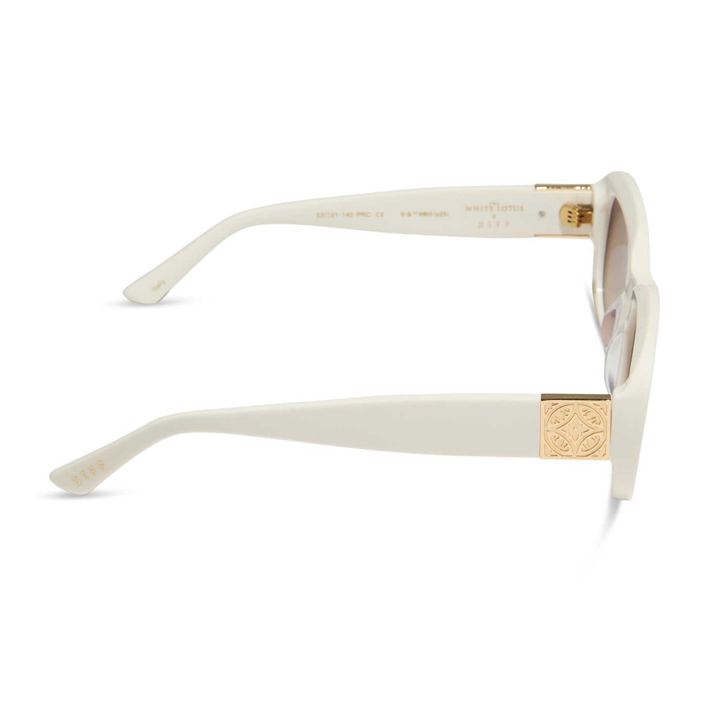 THE WHITE LOTUS - ITALY + WHITE IVORY + RICH BROWN GRADIENT SUNGLASSES