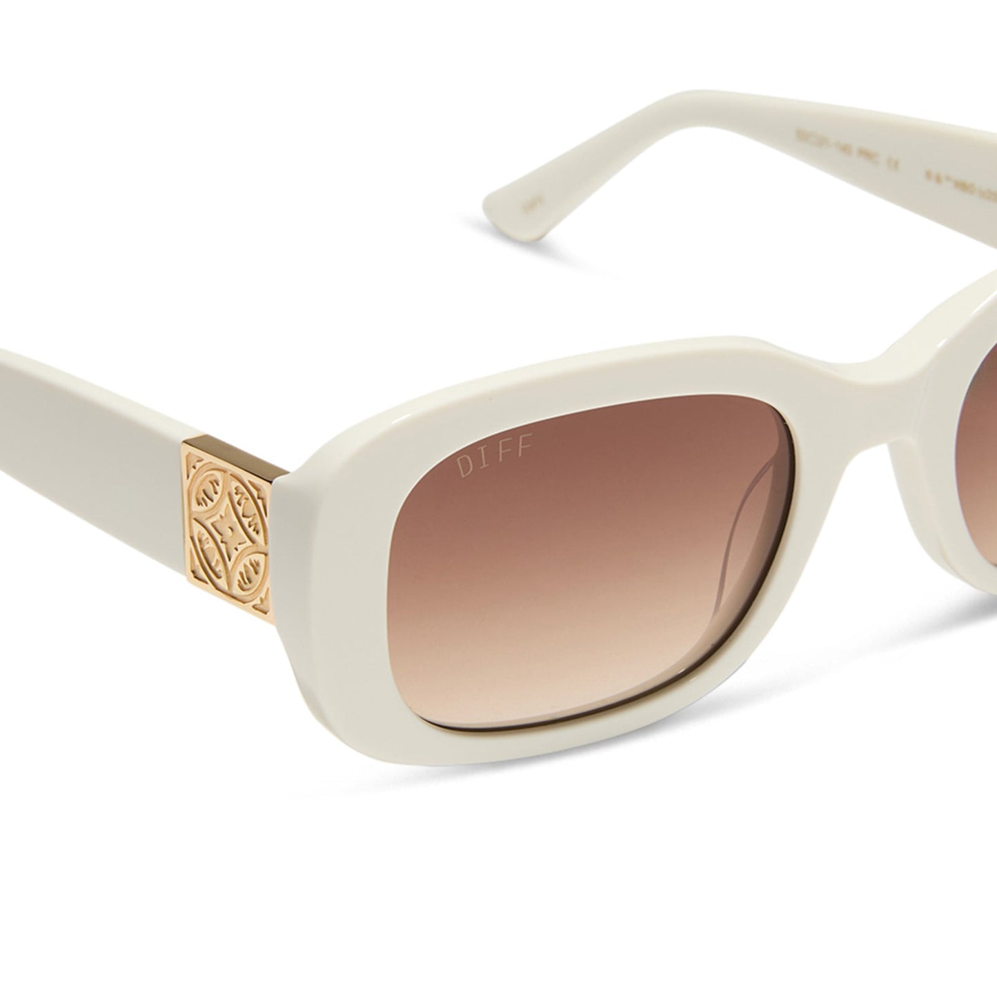 THE WHITE LOTUS - ITALY + WHITE IVORY + RICH BROWN GRADIENT SUNGLASSES