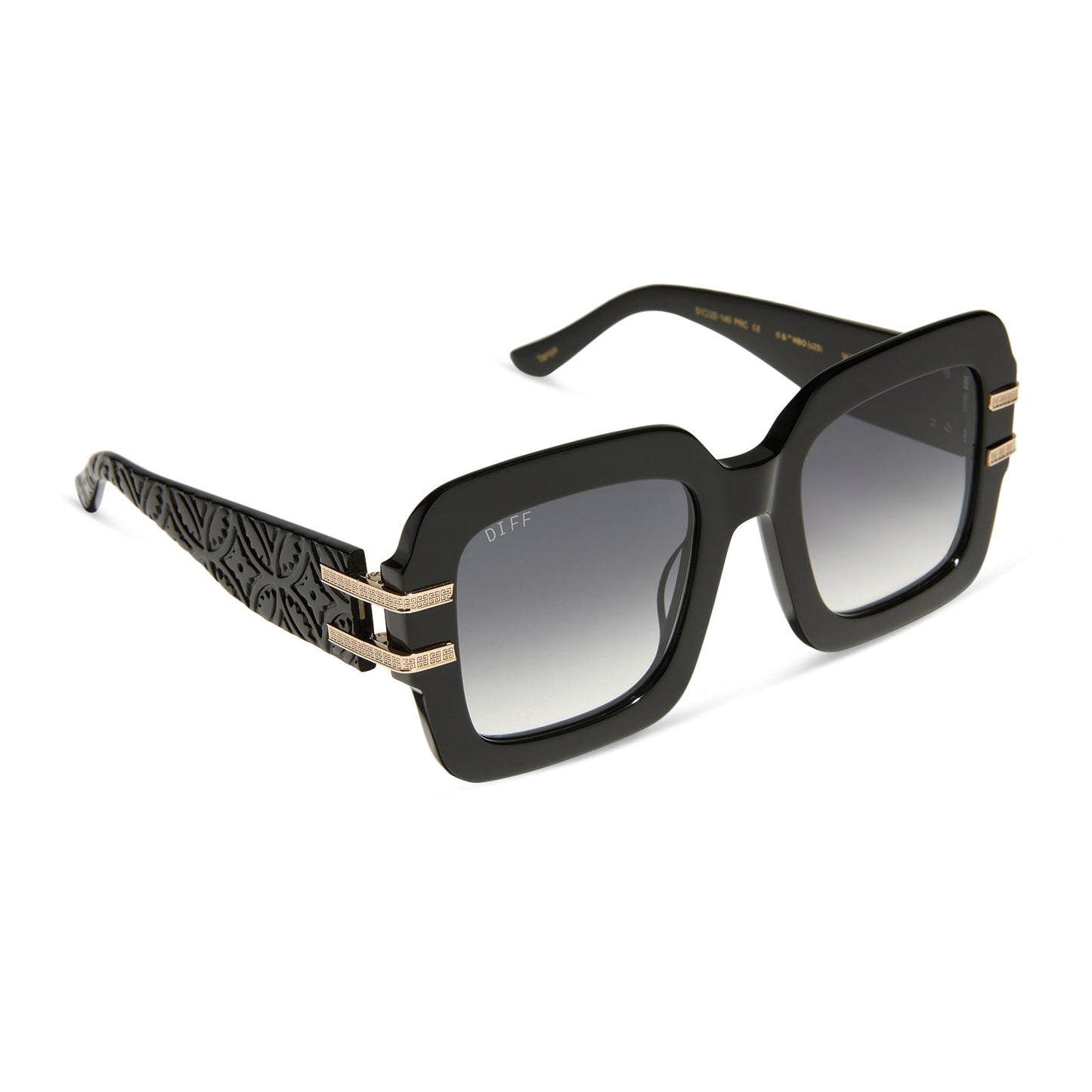 THE WHITE LOTUS - TANYA MCQUOID + LUXE BLACK + RICH GREY GRADIENT SUNGLASSES