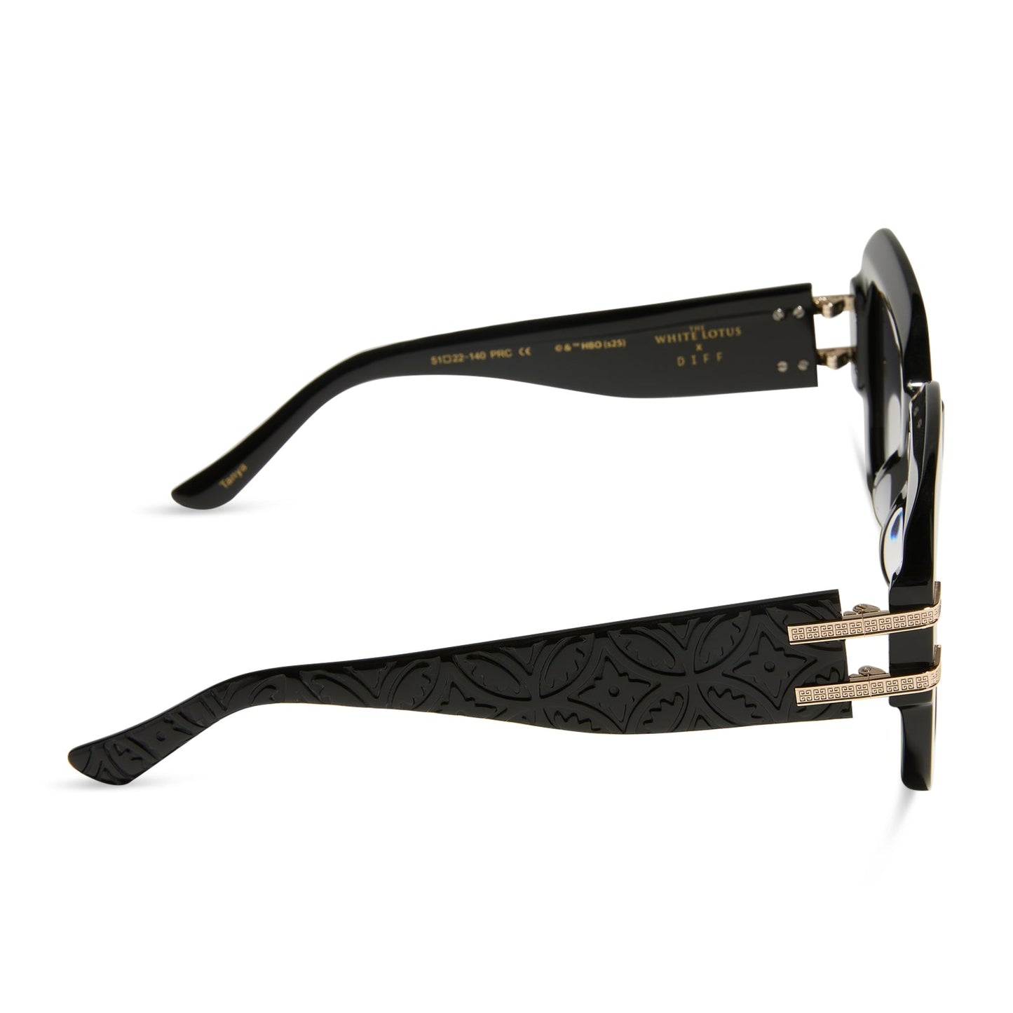 THE WHITE LOTUS - TANYA MCQUOID + LUXE BLACK + RICH GREY GRADIENT SUNGLASSES