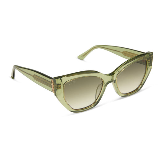 THE WHITE LOTUS - THAILAND + LIGHT GREEN CRYSTAL + OLIVE GRADIENT SUNGLASSES