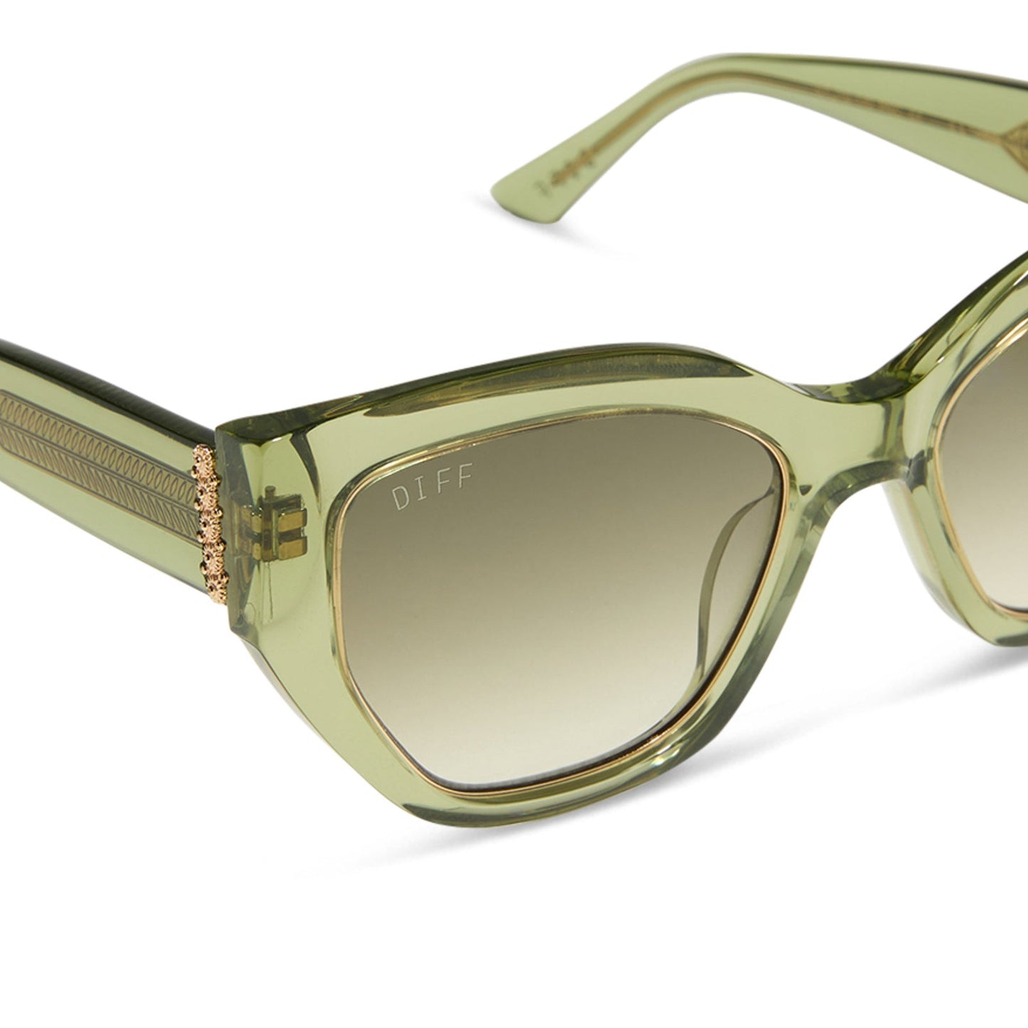 THE WHITE LOTUS - THAILAND + LIGHT GREEN CRYSTAL + OLIVE GRADIENT SUNGLASSES