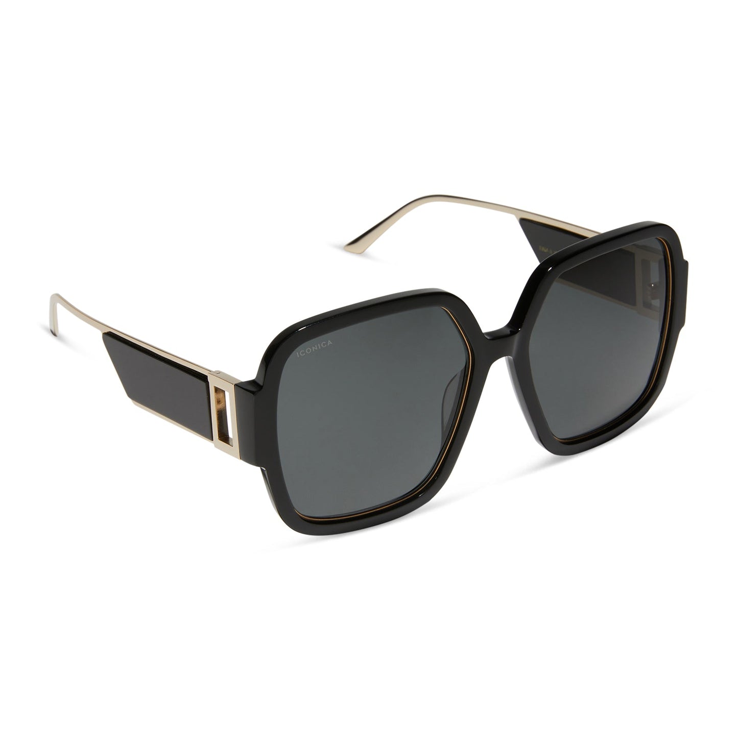 TINA II - BLACK + GREY + POLARIZED SUNGLASSES