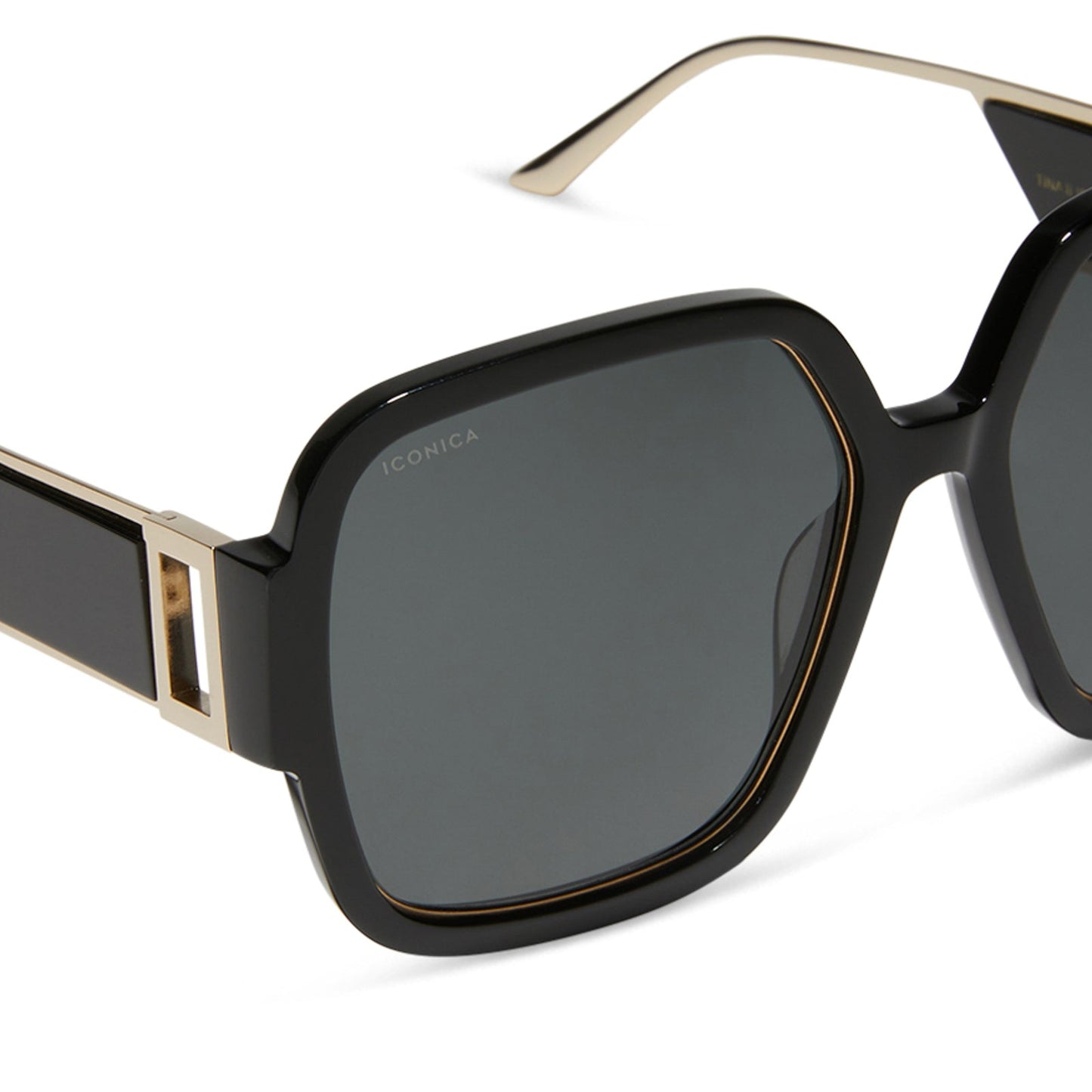 TINA II - BLACK + GREY + POLARIZED SUNGLASSES