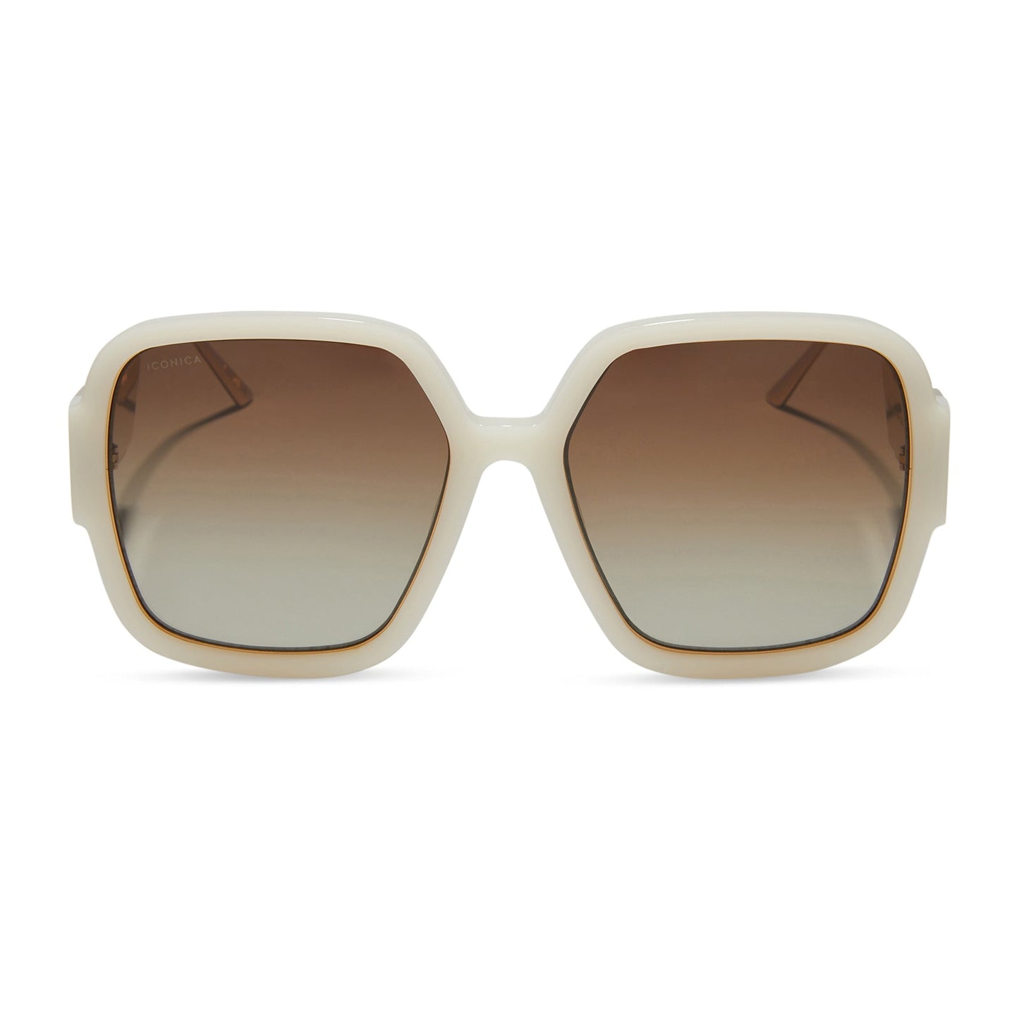 TINA II - MERINGUE + BROWN GRADIENT + POLARIZED SUNGLASSES