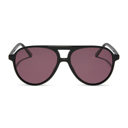 TOSCA II - BLACK + AUBERGINE SUNGLASSES